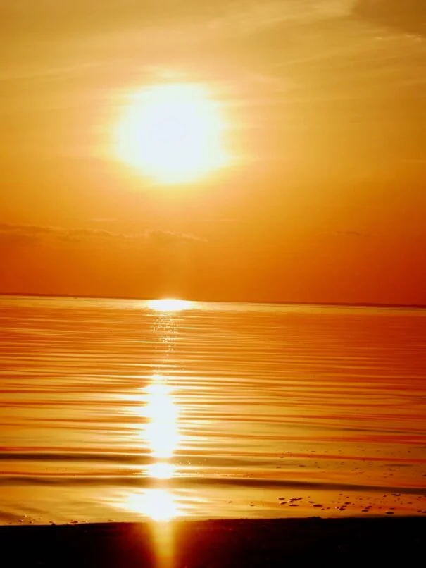 Serenity at Sunset: Calm Waters at Sunset Shore Mille Lacs